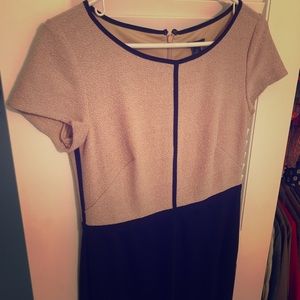 Ann Taylor Black colorblocked dress